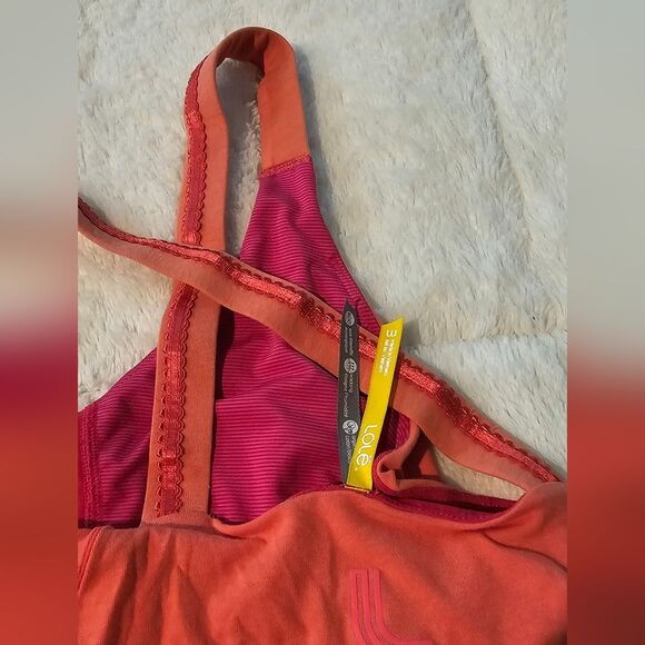 Lole Athletic Tank Top Women’s  Orange Racerback 4-Way Stretch Moist. Size M - Picture 3 of 5